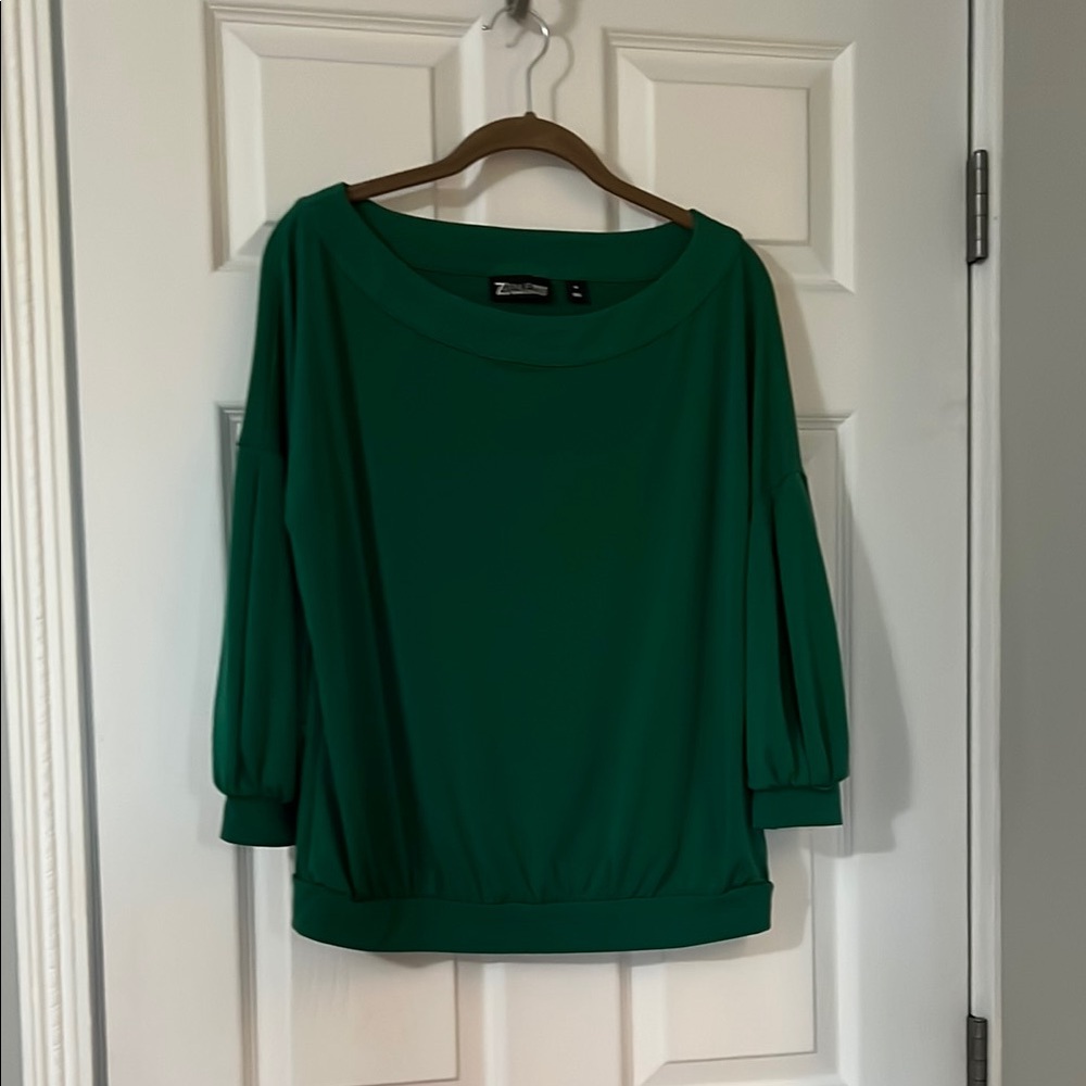NY& Co 7Ave design studio - Green 3/4 Sleeve Blouse size Medium